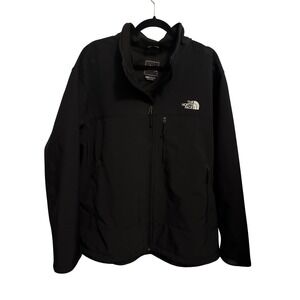 The North Face Mens Black Soft Shell Jacket Full Zip Outerwear Size XL